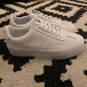 NWT white leather sneakers